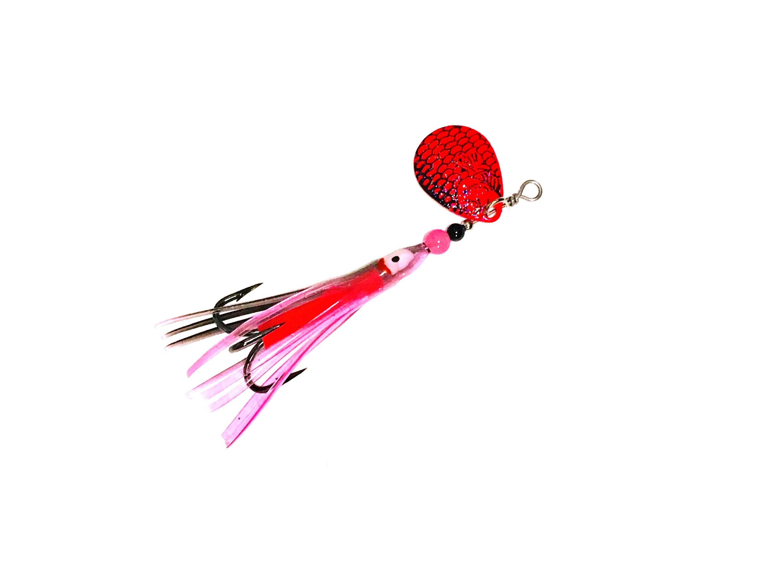 Dirty Troll Full Scale Assault #3.5 Colorado Pink Nightmare” Hoochie  Salmon Trolling Spinners - Dirty Troll Salmon Trolling Spinners