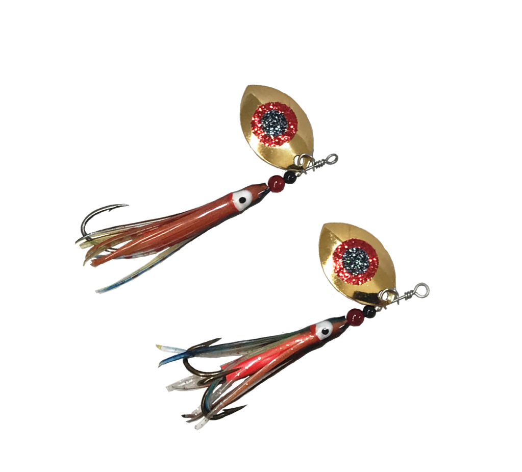Dirty Troll Elite #4 Gold Plated HyperVis Cascade Centurion Trolling  Spinners for salmon, trout and steelhead - Dirty Troll Salmon Trolling  Spinners